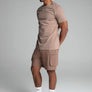 SikSilk - Brown Smart Cargo Shorts